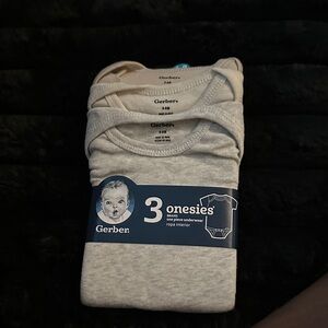 Gerber 3-Pack Cream Onesies